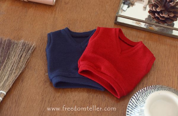 Knit Vest (Vintage) 48cm: Red [Limited Time Only] | PREORDER | OUTFIT