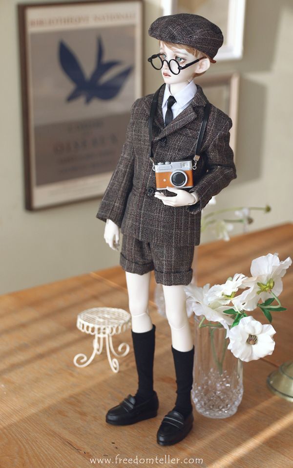 Vintage Suit Set (Brown Check) 48cm [Limited Time Only] | PREORDER | OUTFIT