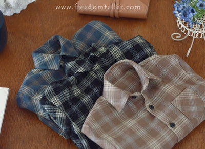 Daily (Overfit)-vintage check blue check: 65cm [Limited time offer] | PREORDER | OUTFIT