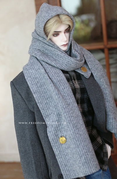 baraclava + long muffler set melange grey (light):Boys & Girls [Limited Time Offer] | PREORDER | ACCESSORIES