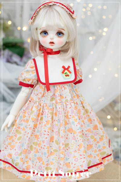 Cherry Dress (Orange Flowers) | PREORDER | OUTFIT