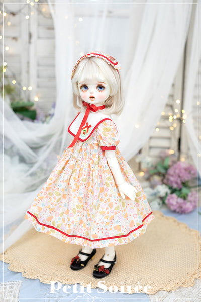 Cherry Dress (Orange Flowers) | PREORDER | OUTFIT