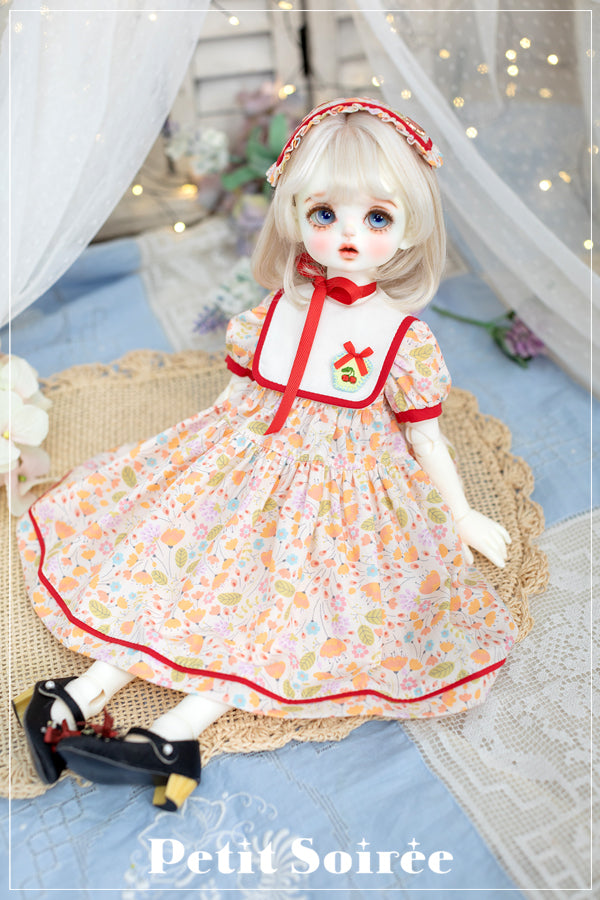 Cherry Dress (Orange Flowers) | PREORDER | OUTFIT