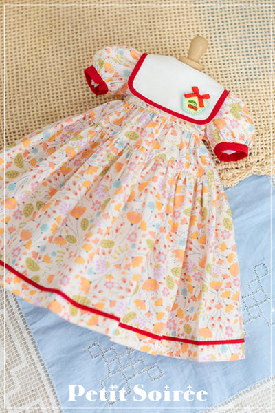 Cherry Dress (Orange Flowers) | PREORDER | OUTFIT