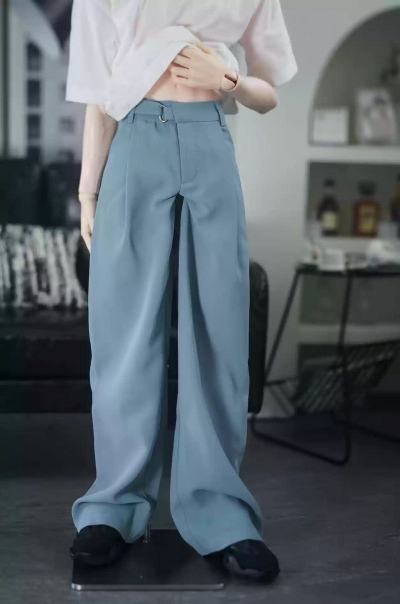 Wide Leg Casual Pants M: Gray Blue [Limited Time Offer] | PREORDER | OUTFIT