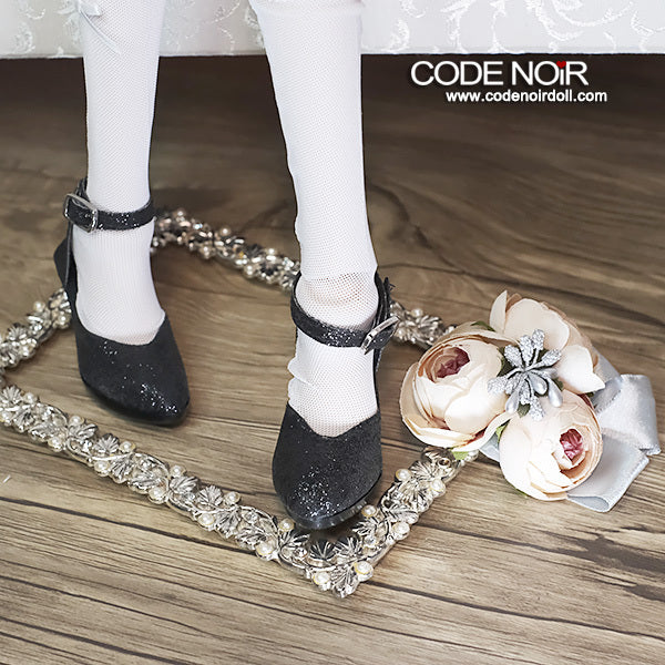 CLS000196 Black Glitter Heels (High Heel) [2025_1 Preorder] | PREORDER | SHOES