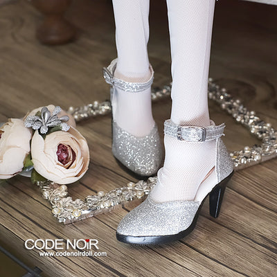 CLS000197 Silver Glitter Heels (High Heel) [2025_1 Preorder] | PREORDER | SHOES