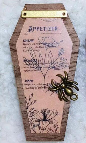 Gothic Style Menu Board: 1/4 Spider | PREORDER | ACCESSORY