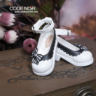 [2025_2 Preorder] CMS000221 White Checkered Ribbon | PREORDER | SHOES