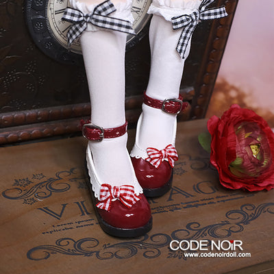 [2025_2 Preorder] CMS000222 Red Checkered Ribbon | PREORDER | SHOES