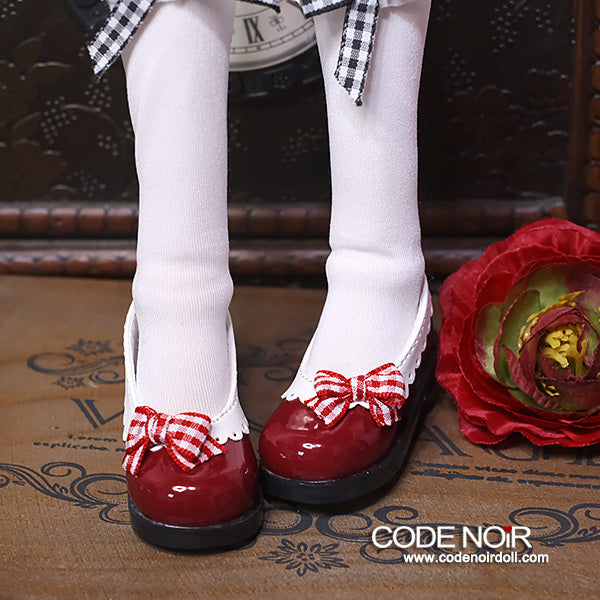 [2025_2 Preorder] CMS000222 Red Checkered Ribbon | PREORDER | SHOES