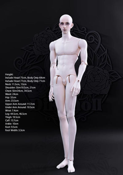 75cm & 77cm Male Body (DS15 light skin body) [Limited time 20% OFF] | PREORDER | PARTS