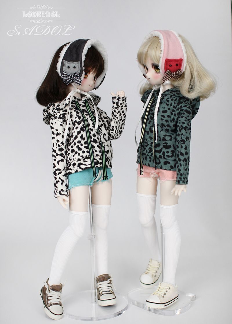 White Leopard Hood Set + Earmuffs (Gray): MDD Girl [Limited Time Offer] | PREORDER | OUTFIT