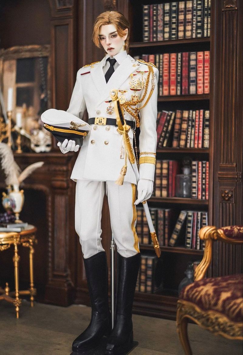 Honour Military Dress White & Gold Fullset: ID75 [Limited Time Offer] | PREORDER | OUTFIT