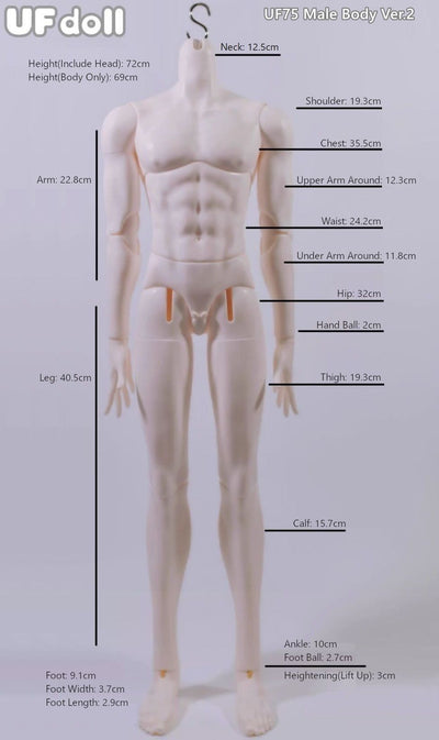 75cm Male Body Ver.2 [Limited Time Discount] | PREORDER | PARTS