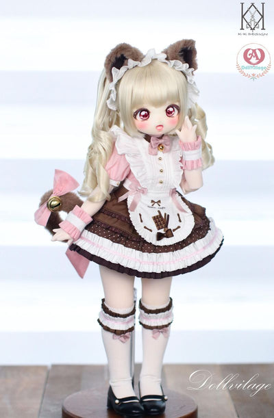 Neko Café Full Set Rasberry Choco: ADV43 or MDD (8-9inch) [20% OFF for a limited time] | PREORDER | OUTFIT
