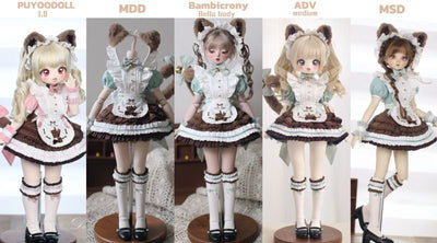 Neko Café Full Set Rasberry Choco: ADV43 or MDD (8-9inch) [20% OFF for a limited time] | PREORDER | OUTFIT