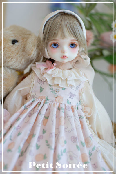 Caroline Dress (for MSD) - Cream Dress + Pink Apron  | Preorder | OUTFIT