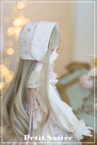 Caroline Dress (for MSD) - Cream Dress + Pink Apron  | Preorder | OUTFIT