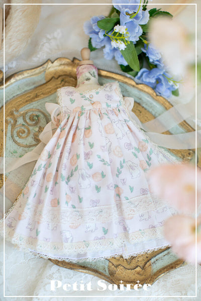 Caroline Dress (for MSD) - Cream Dress + Pink Apron  | Preorder | OUTFIT