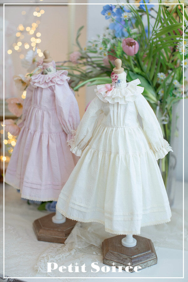 Caroline Dress (for MSD) - Cream Dress + Pink Apron  | Preorder | OUTFIT