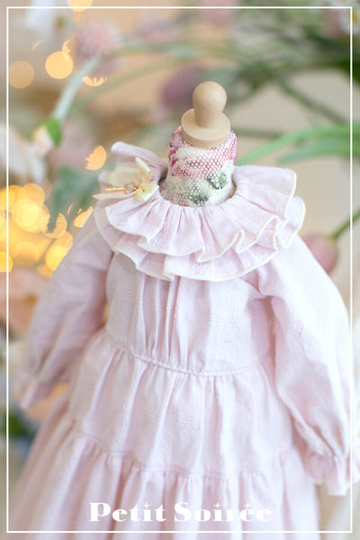 Caroline Dress (for MSD) - Cream Dress + Pink Apron  | Preorder | OUTFIT