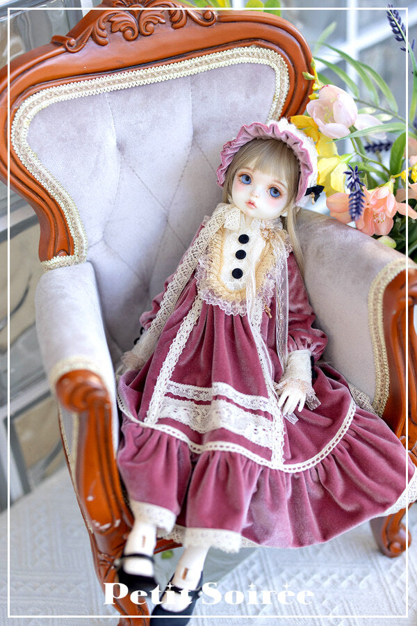 Rosaline Dress (for MSD) -Wine | PREORDER | OUTFIT