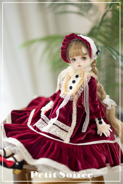 Rosaline Dress (for MSD) -Wine | PREORDER | OUTFIT