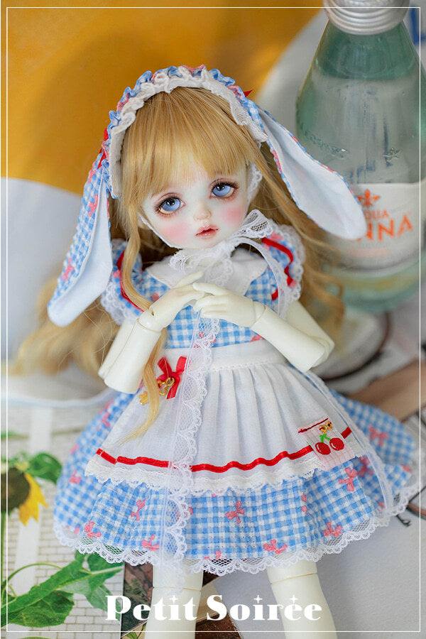 Petit Rabbit Dress (for USD):Sea blue (Pink ribbon) | Preorder | OUTFIT