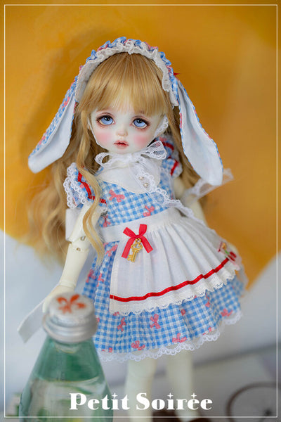 Petit Rabbit Dress (for USD):Sea blue (Pink ribbon) | Preorder | OUTFIT