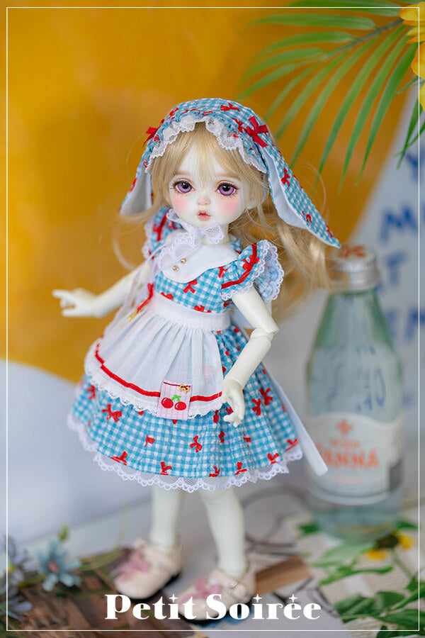 Petit Rabbit Dress (for USD):Blue (Red ribbon) | Preorder | OUTFIT