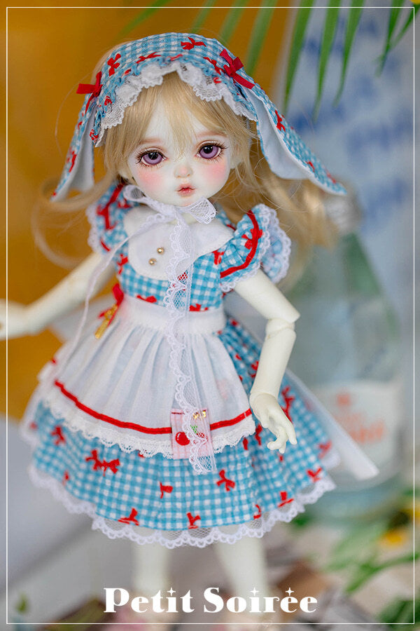Petit Rabbit Dress (for USD):Blue (Red ribbon) | Preorder | OUTFIT