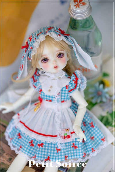 Petit Rabbit Dress (for USD):Blue (Red ribbon) | Preorder | OUTFIT