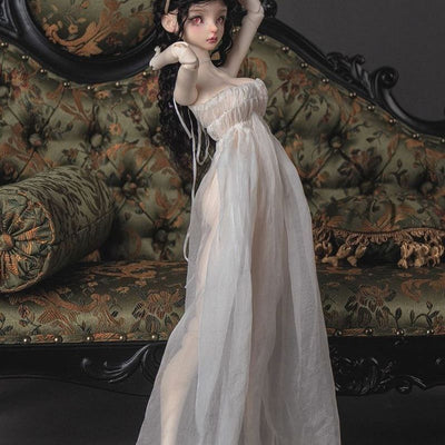 1/4 Silk Night Dress: White | Item in Stock | OUTFIT