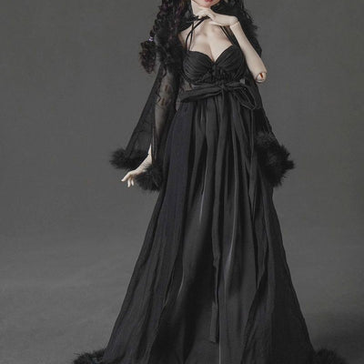 1/4 Silk Night Dress: Black | Item in Stock | OUTFIT