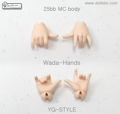 25bb MC body option hands (Wada-Hands) *White skin | Preorder | Parts