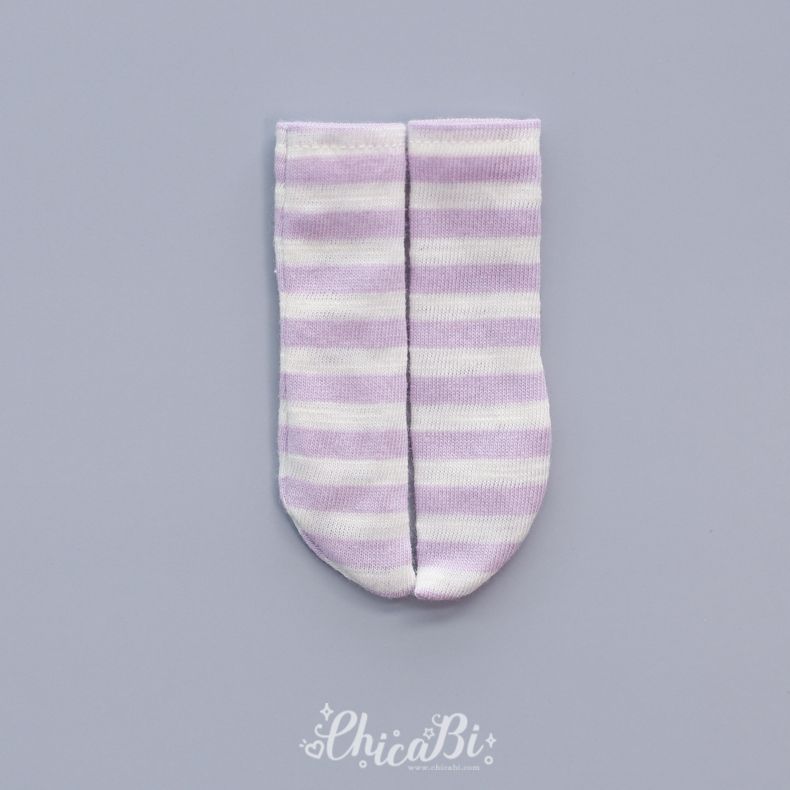 [Bebe] Stripe Socks (Violet) | Preorder | OUTFIT