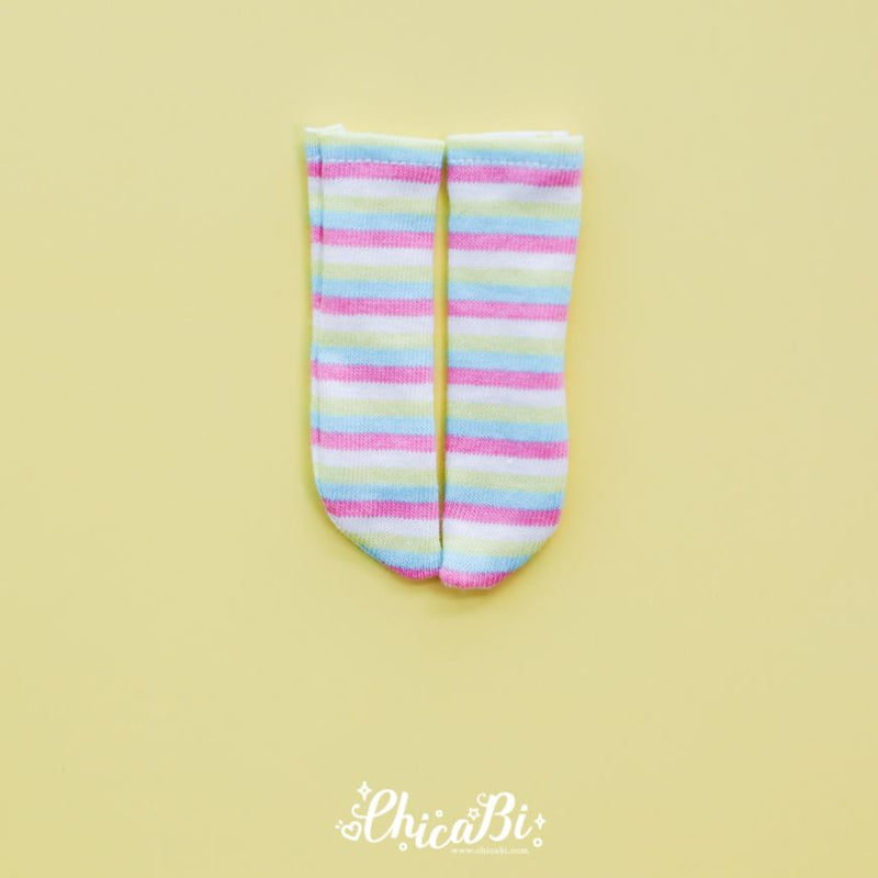 [Bebe] Stripe Socks (Pink Sherbet) | Preorder | OUTFIT