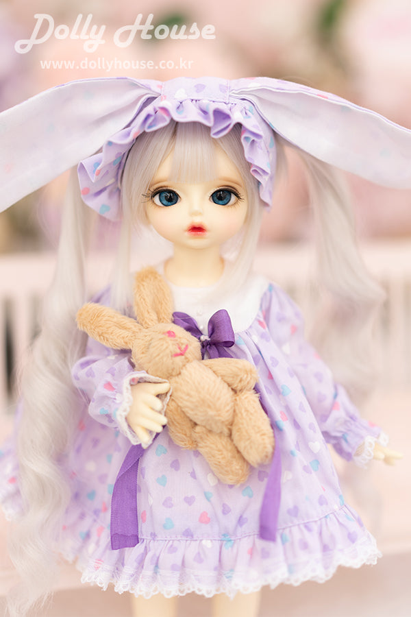 Mokona Pajamas - Heart Purple  [26cm] [Limited quantity]  | Preorder | OUTFIT