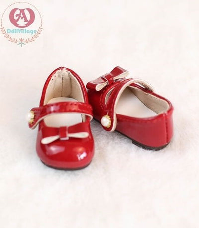 Small Round Toe Leather Shoes【21cm】Red | Preorder | SHOES