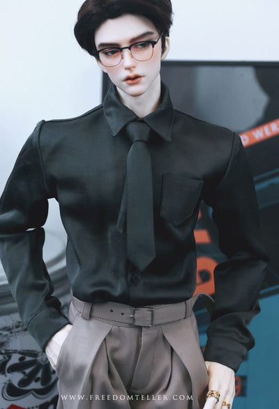 Dress Shirts (Silky) Black: 76cm [Limited Time] | Preorder | OUTFIT