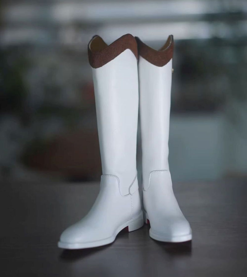 Red Sole Riding Boots: White [Limited Time] | Preorder | SHOES