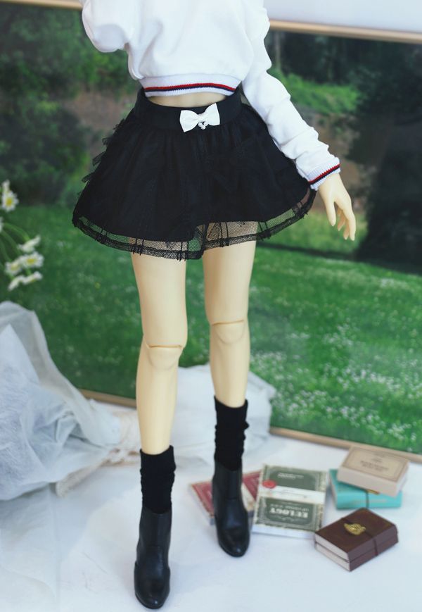 Ribbony (Sha Skirt) Black: 58cm&64cm | Preorder | OUTFIT