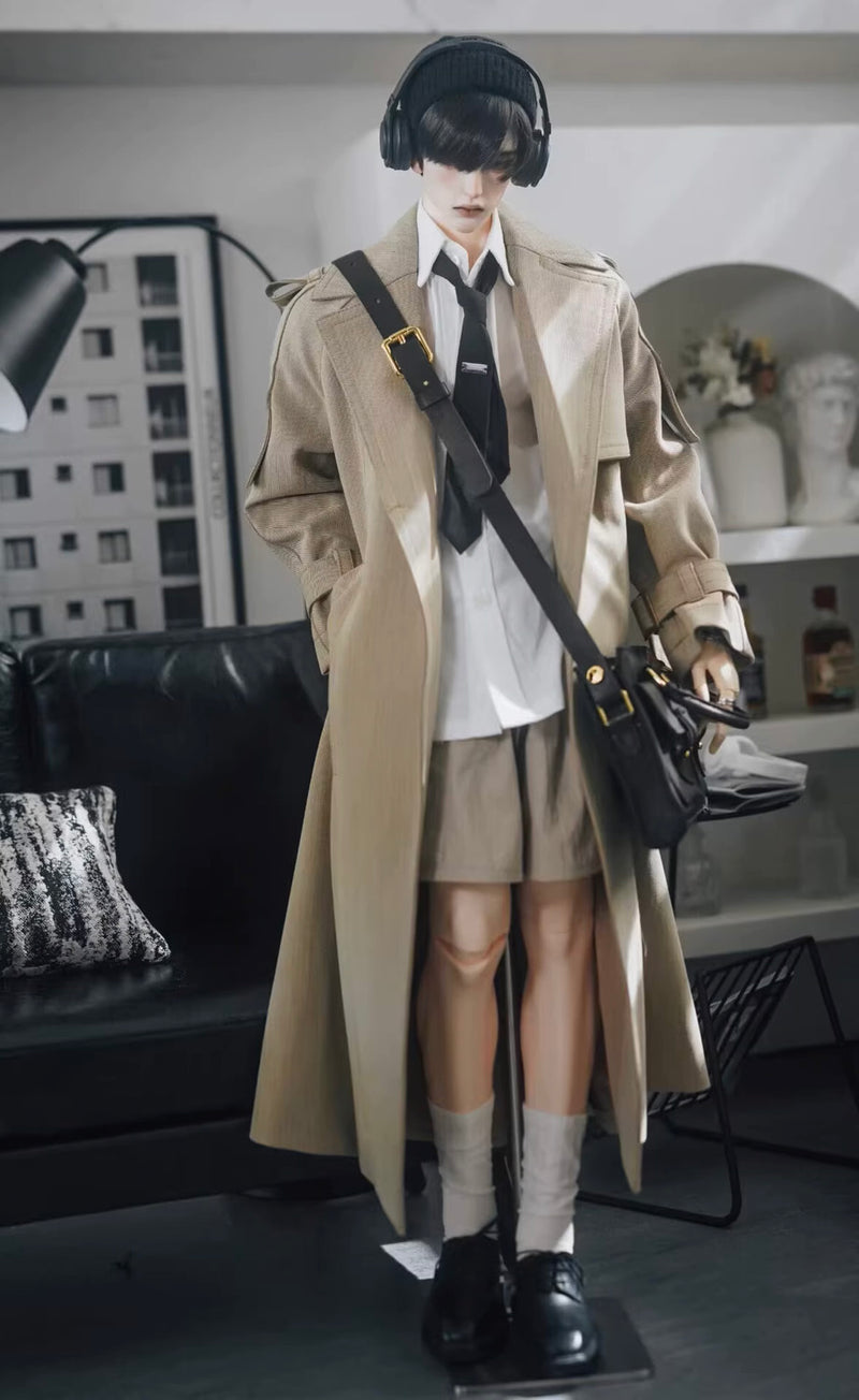 Long Trench Coat Khaki: ID75 [Limited time] | PREORDER | OUTFIT