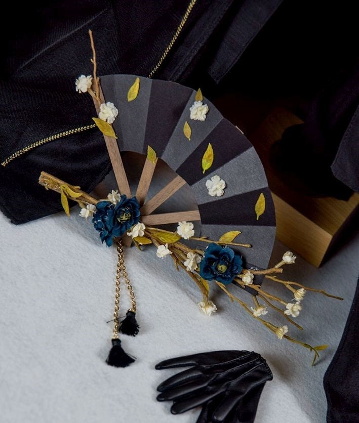 Blue Flower Fan [Limited Time] | PREORDER | 	ACCESSORY