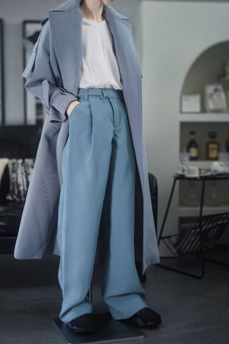 Wide Leg Casual Pants M: Gray Blue [Limited Time Offer] | PREORDER | OUTFIT