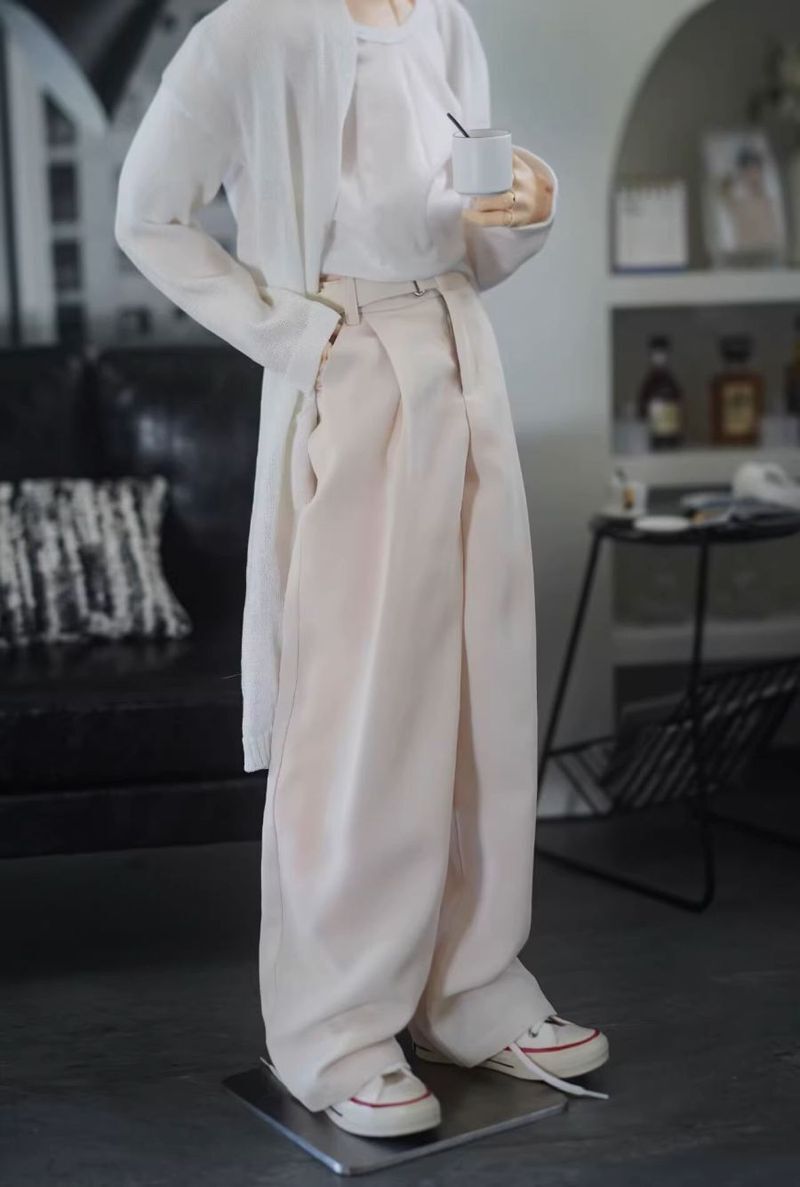 Wide Leg Casual Pants XL: Apricot [Limited Time Offer] | PREORDER | OUTFIT