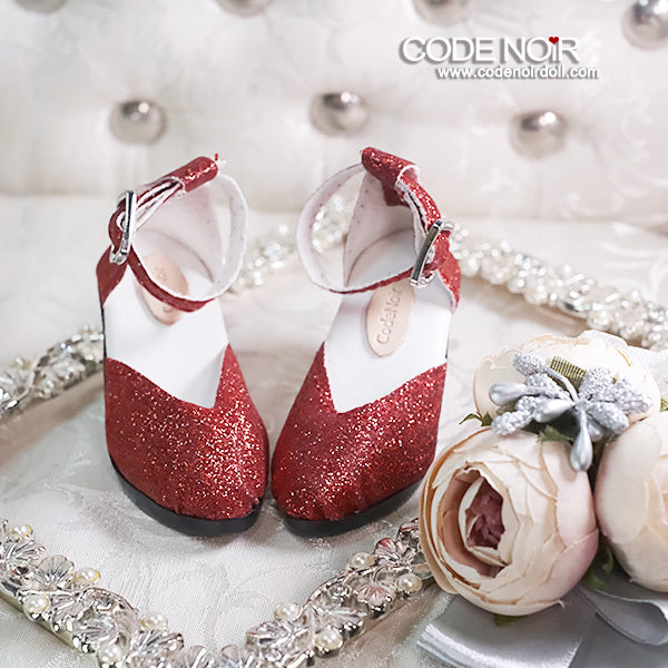 CLS000198 Red Glitter Heels (High Heel) [2025_1 Preorder] | PREORDER | SHOES