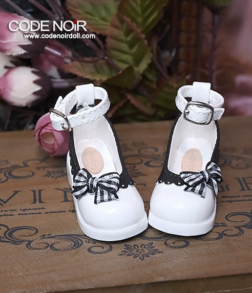 [2025_2 Preorder] CMS000221 White Checkered Ribbon | PREORDER | SHOES