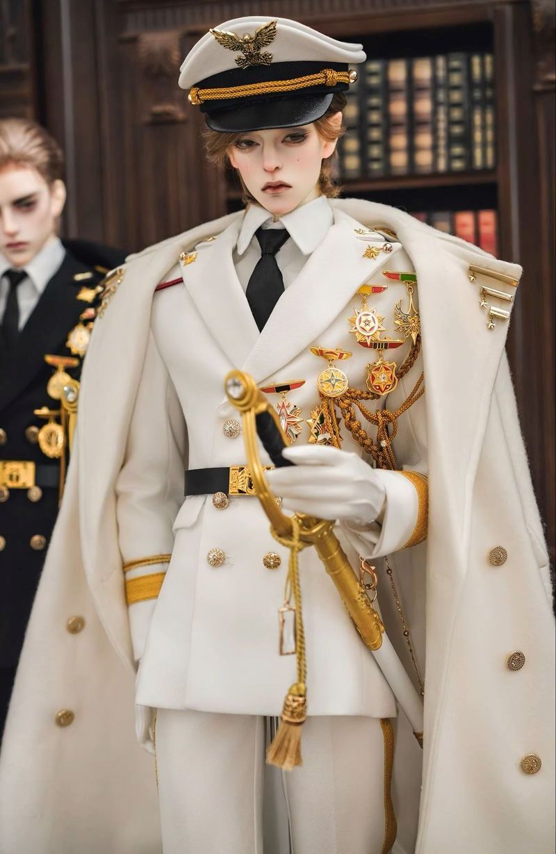 Honour Military Dress White & Gold Fullset: ID75 [Limited Time Offer] | PREORDER | OUTFIT